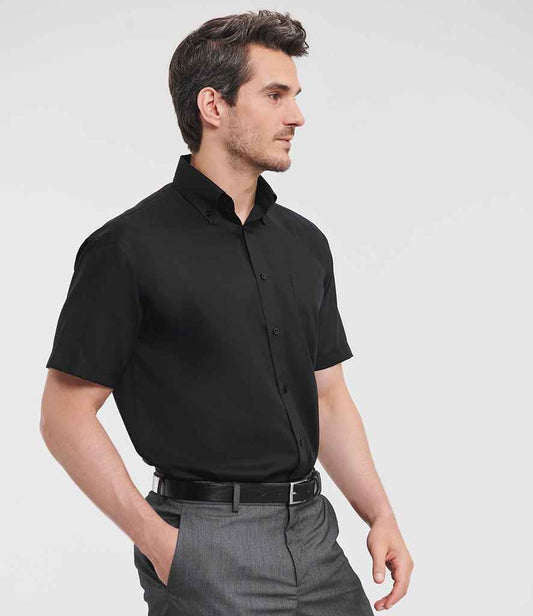 Russell Athletic Collection Short Sleeve Ultimate Non-Iron Shirt | Black