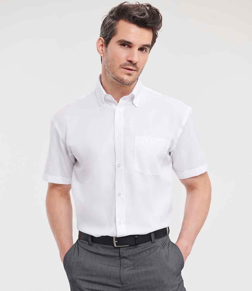 Russell Athletic Collection Short Sleeve Ultimate Non-Iron Shirt | White