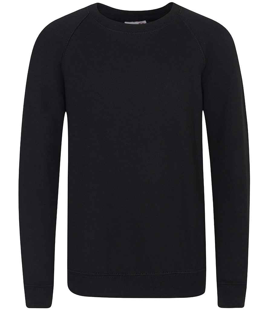 AWDis Academy Kids Raglan Sweatshirt | Black