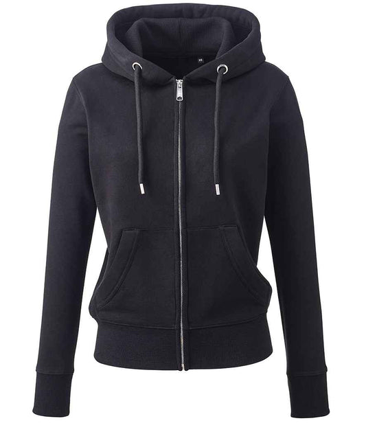Anthem Ladies Organic Full Zip Hoodie | Black
