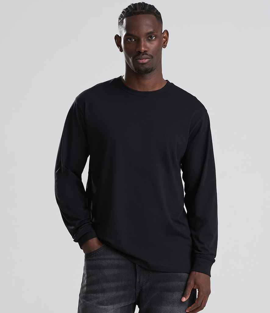 AWDis Long Sleeve 180 T-Shirt | Deep Black