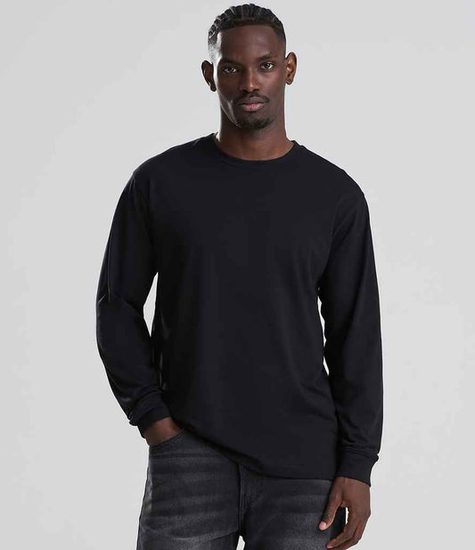 AWDis Long Sleeve 180 T-Shirt | Deep Black