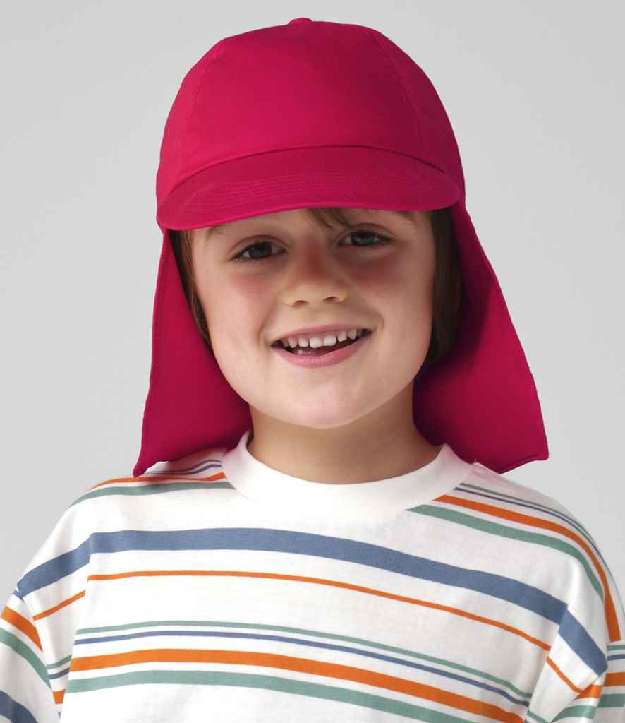Beechfield Kids Legionnaire Style Cap | Classic Red