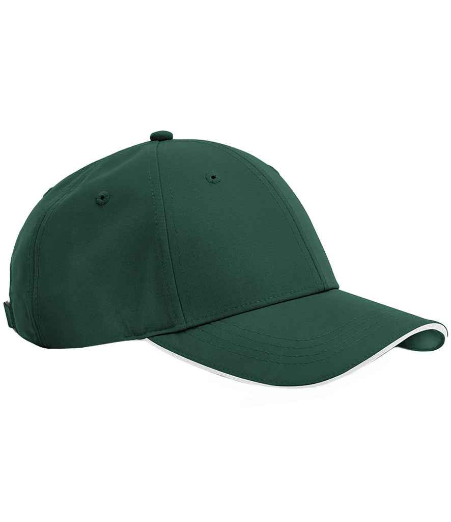 Beechfield Team Sports-Tech Cap | Bottle Green/White