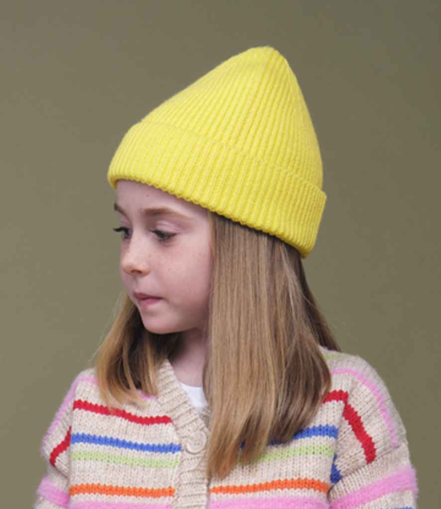 Beechfield Kids Fashion Beanie | Lemon