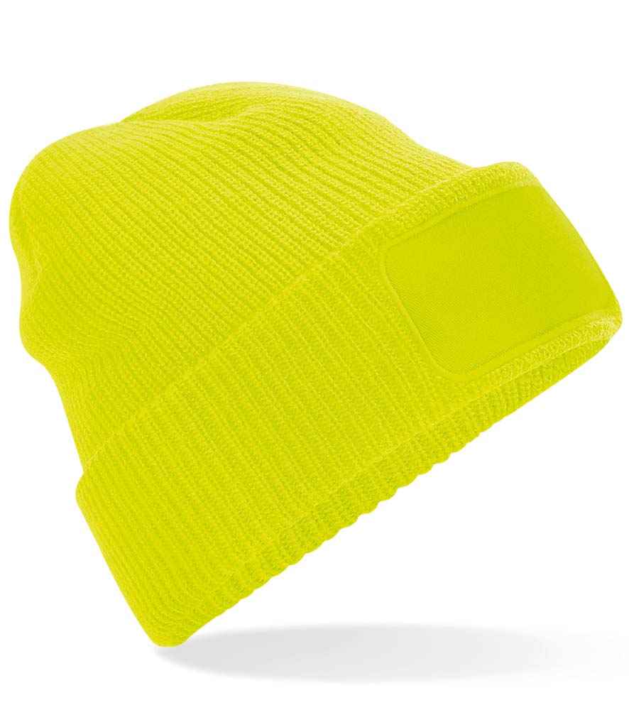 Beechfield Thinsulate™ Patch Beanie | Fluorescent Yellow