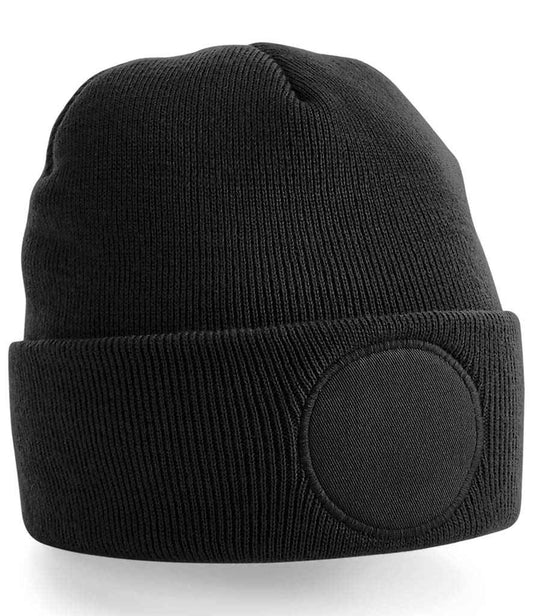 Beechfield Circular Patch Beanie | Black