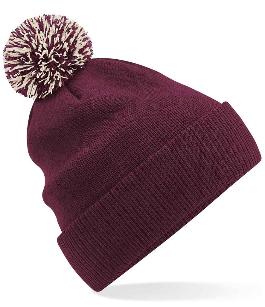 Beechfield Snowstar® Beanie | Burgundy/Off White