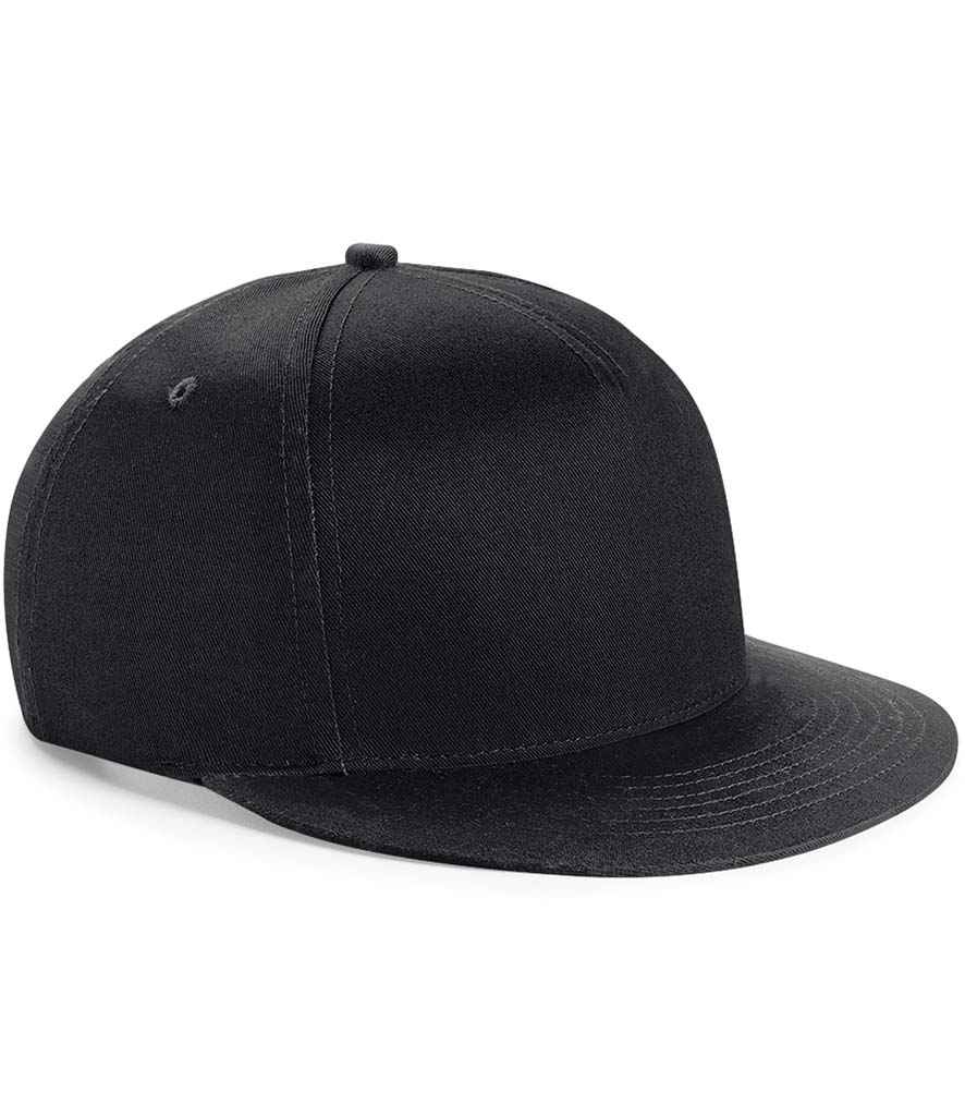 Beechfield Youth Snapback Cap | Black/Black