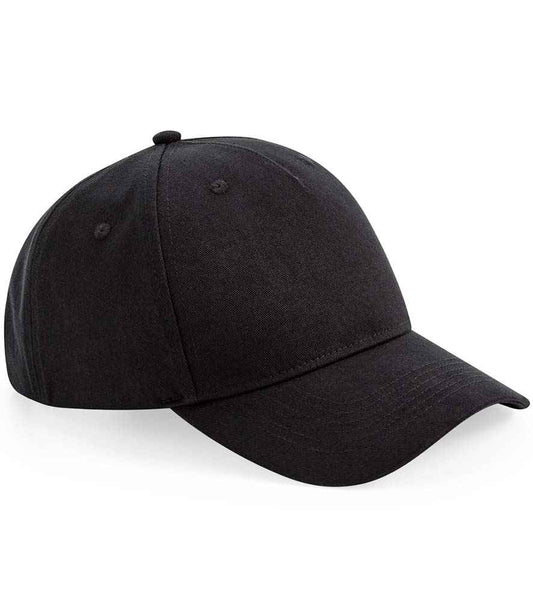 Beechfield Organic Cotton 5 Panel Cap | Black