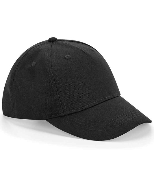 Beechfield Kids Organic Cotton 5 Panel Cap | Black