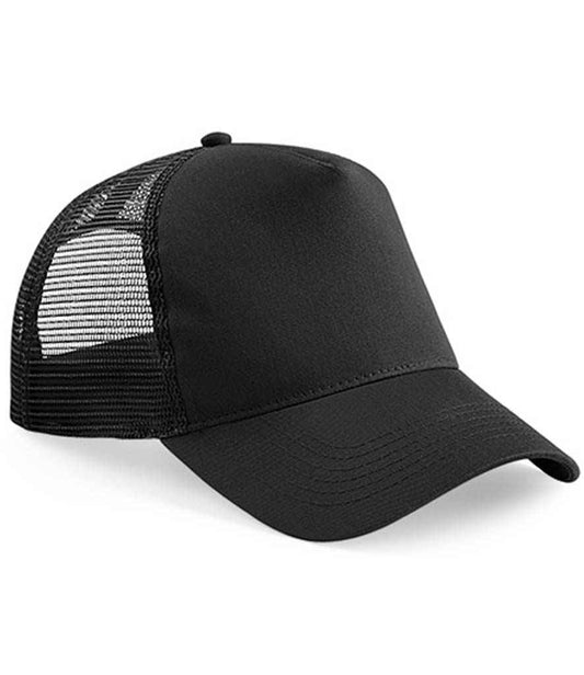 Beechfield Snapback Trucker Cap | Black/Black