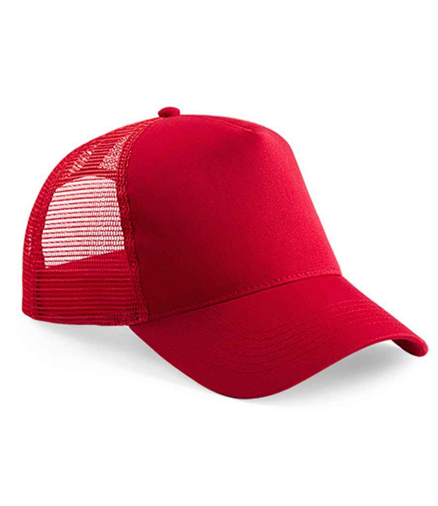 Beechfield Snapback Trucker Cap | Classic Red/Classic Red