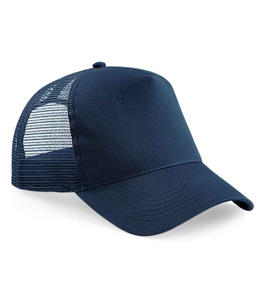 Beechfield Snapback Trucker Cap | French Navy/French Navy