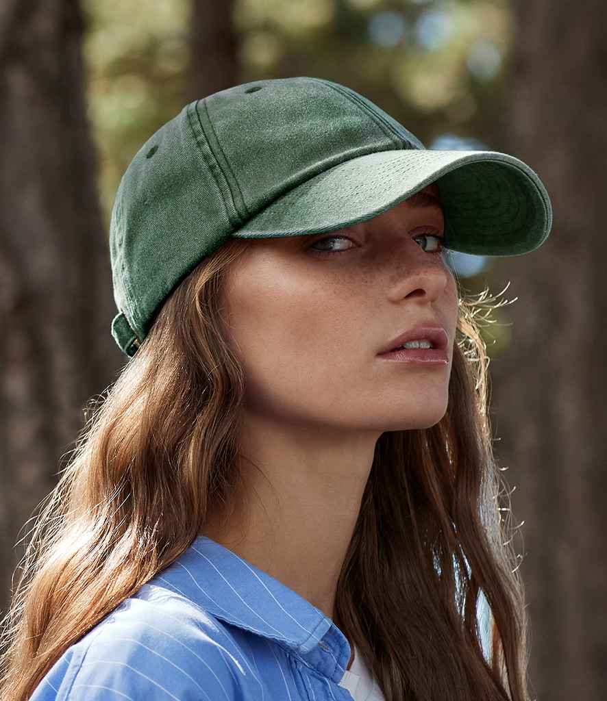 Beechfield Low Profile Vintage Cap | Vintage Bottle Green