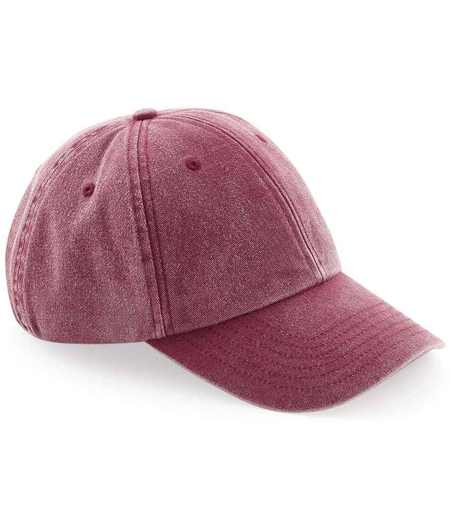 Beechfield Low Profile Vintage Cap | Vintage Red