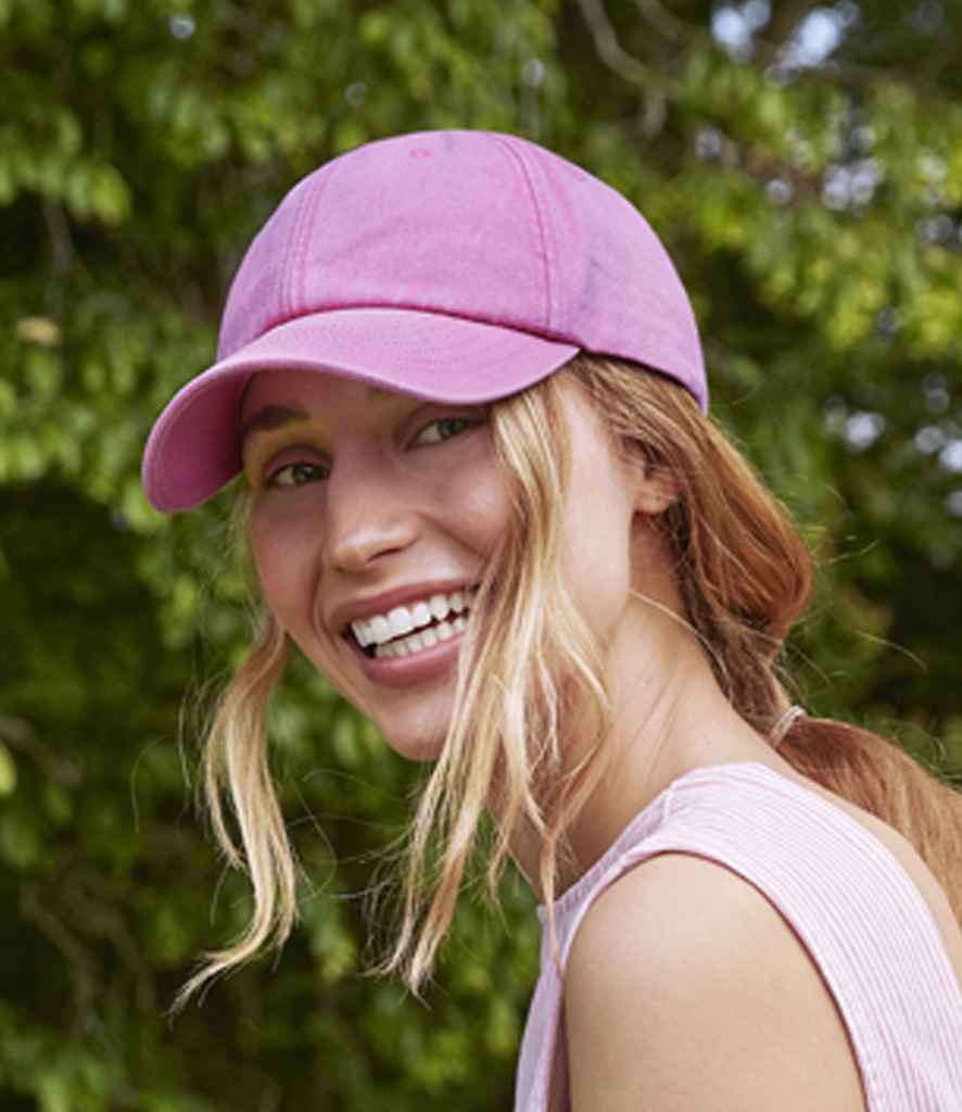 Beechfield Low Profile Vintage Cap | Vintage True Pink