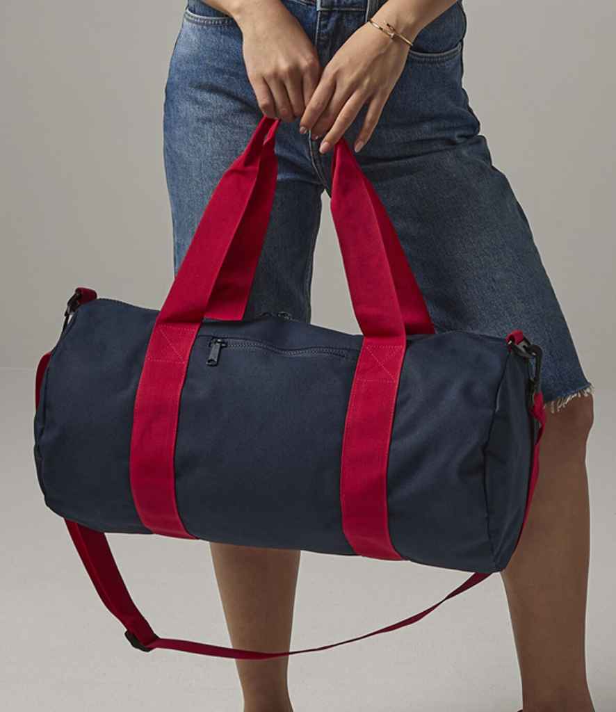 BagBase Original Barrel Bag | French Navy/Classic Red