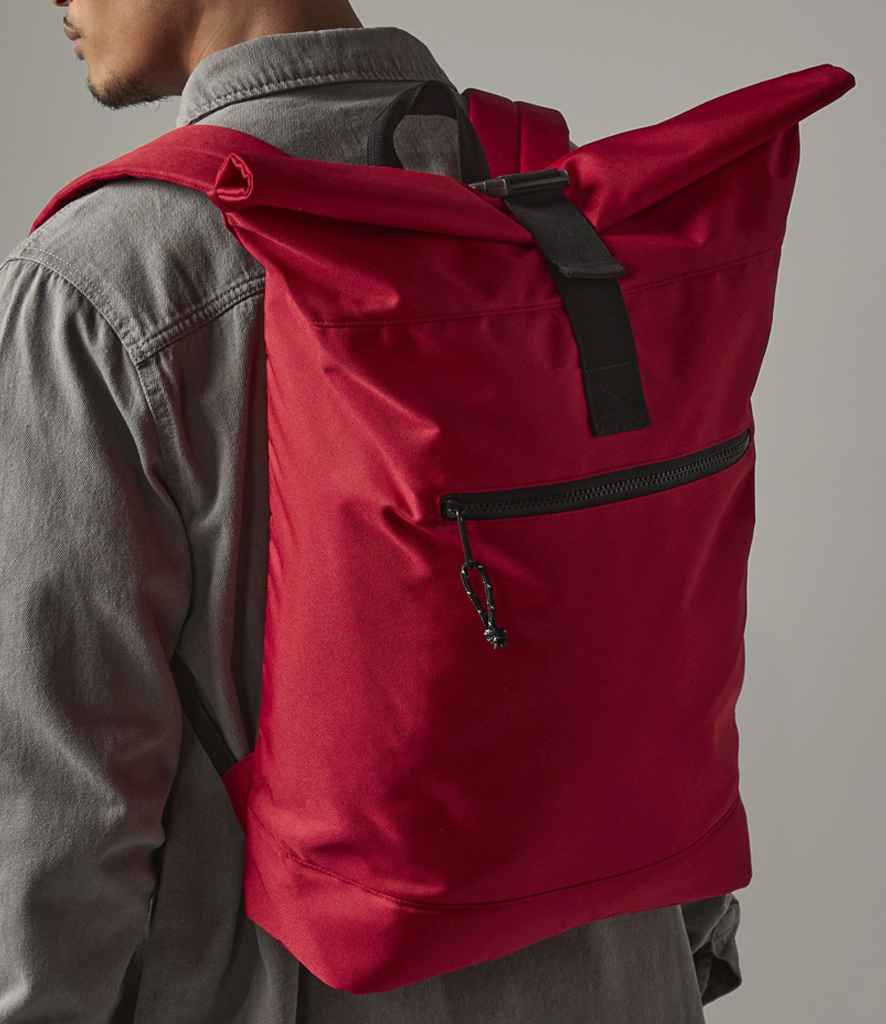 BagBase Recycled Roll-Top Backpack | Classic Red
