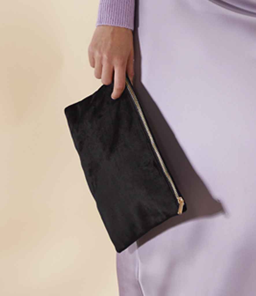 BagBase Velvet Accessory Pouch | Black Onyx
