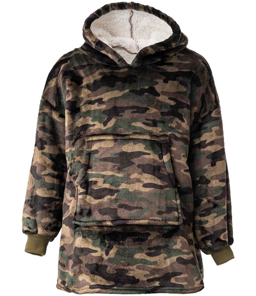 Brand Lab Kids Oversized Hooded Blanket | Green Camo