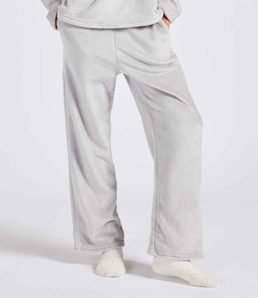 Brand Lab Ladies Plush Fleece Lounge Trousers | Silver Grey