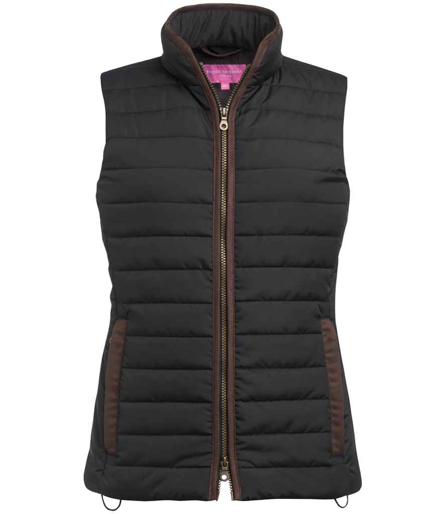 Brook Taverner Ladies Madison Quilted Gilet | Black