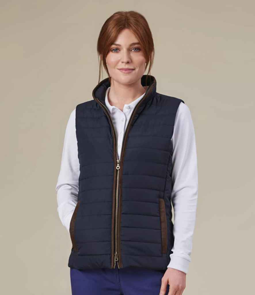 Brook Taverner Ladies Madison Quilted Gilet | Navy