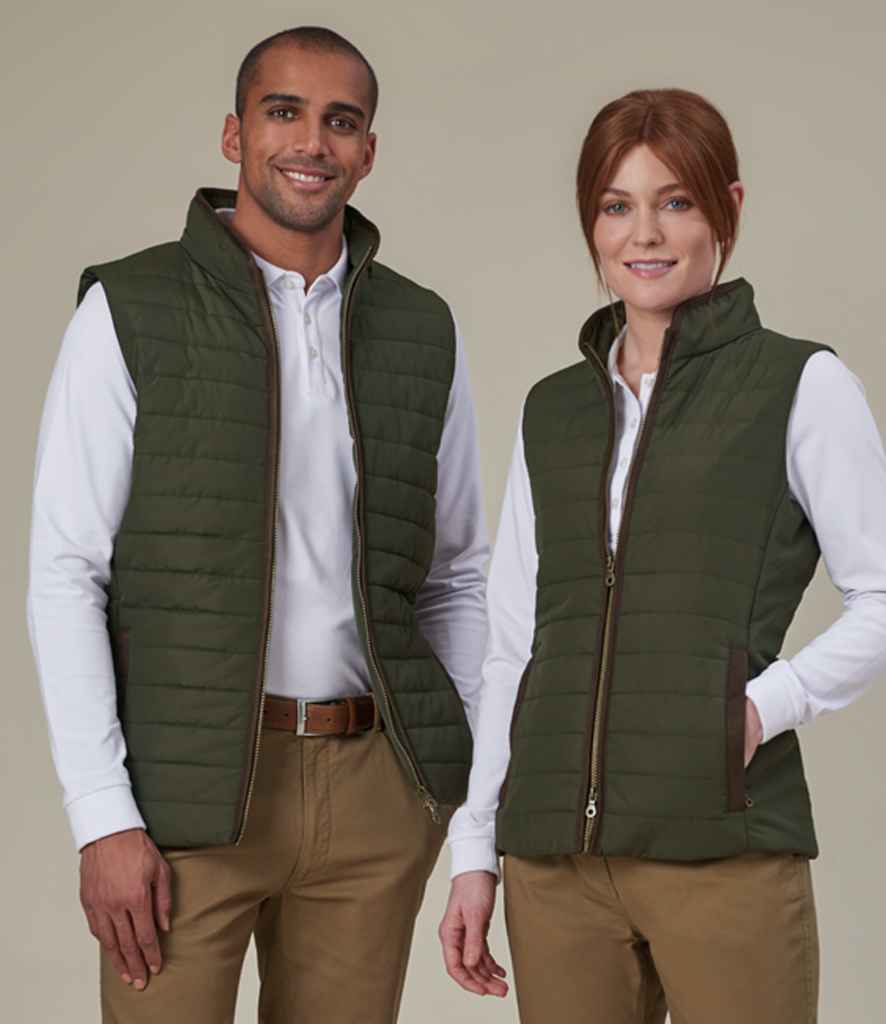 Brook Taverner Ladies Madison Quilted Gilet | Olive Green