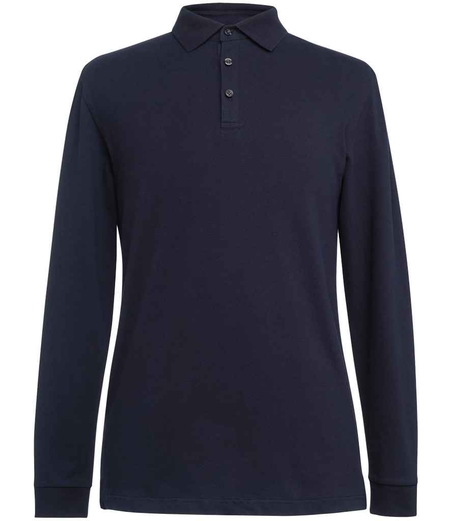 Brook Taverner Frederick Long Sleeve Polo Shirt | Navy