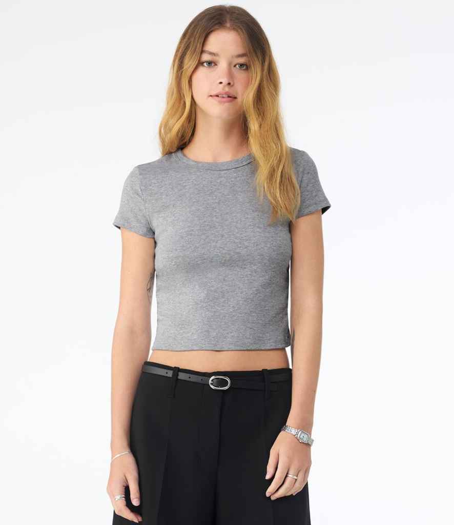 Bella Ladies Micro Rib Baby T-Shirt | Athletic Heather