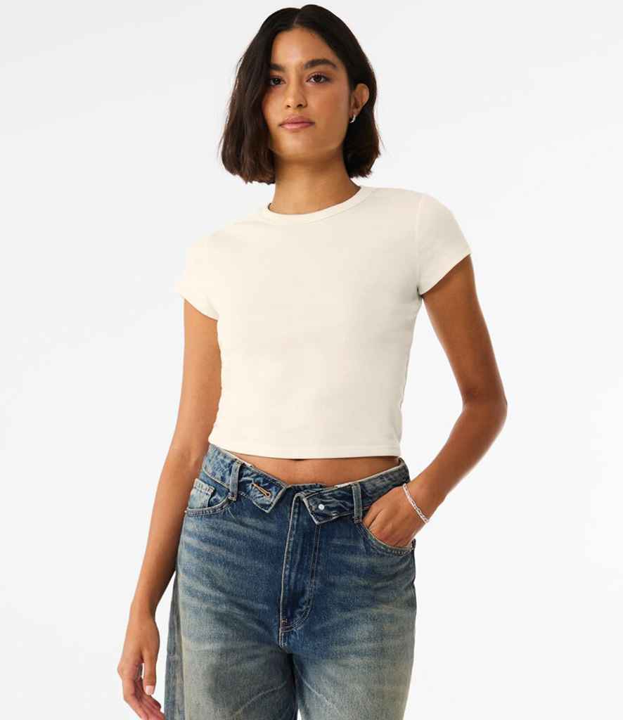 Bella Ladies Micro Rib Baby T-Shirt | Solid Natural Blend
