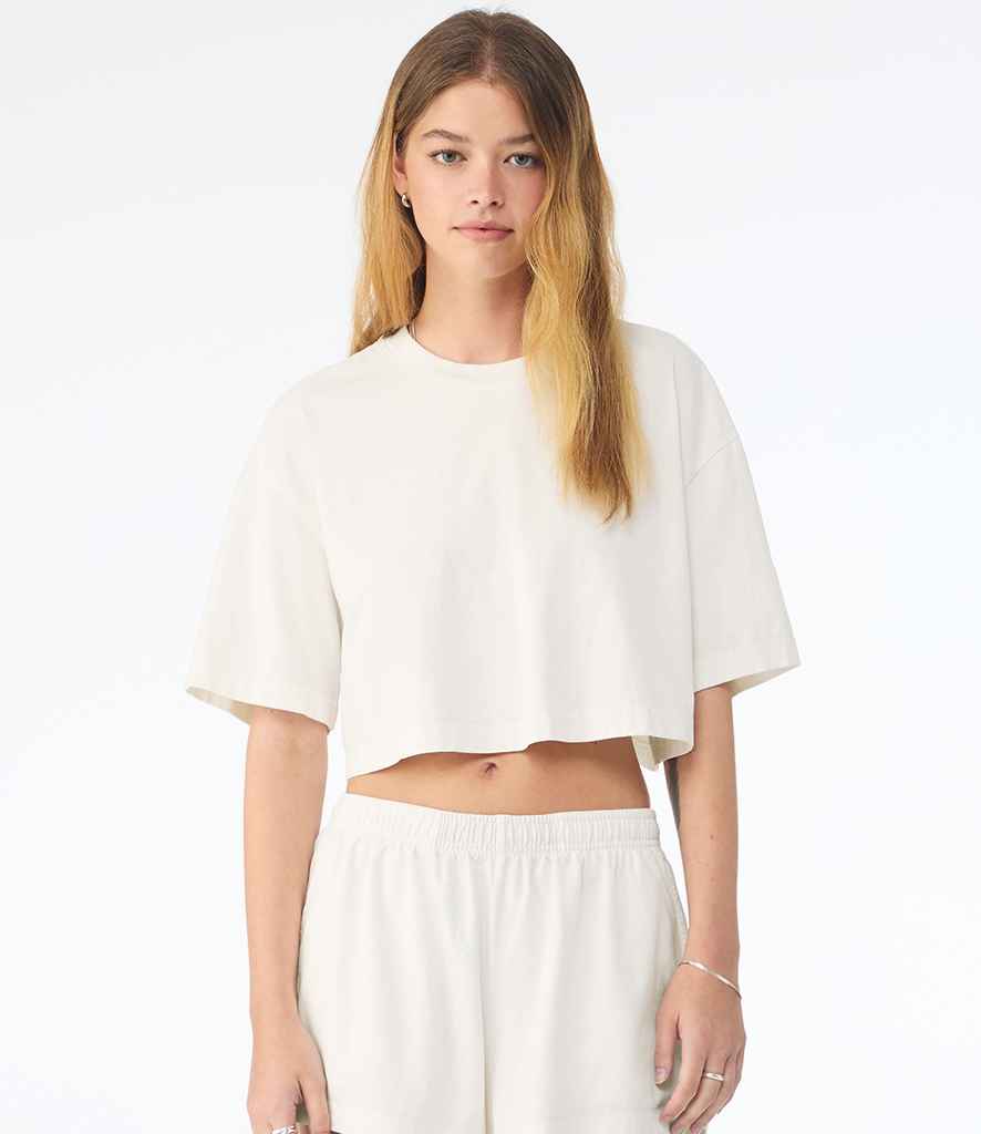 Bella Ladies Heavyweight Washed Cropped T-Shirt | Vintage White