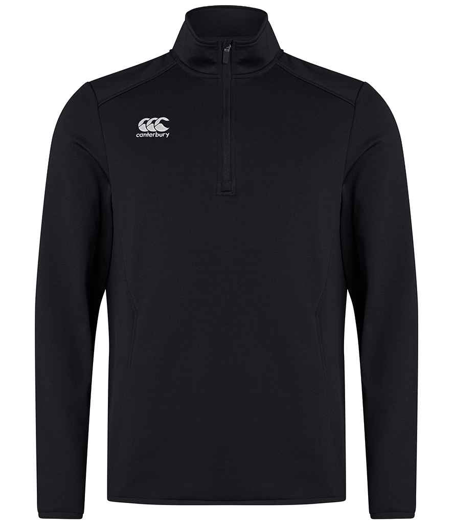 Canterbury Club Zip Neck Mid Layer Training Top | Black