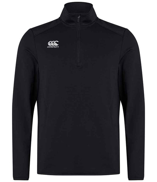 Canterbury Club Zip Neck Mid Layer Training Top | Black