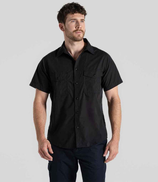 Craghoppers Expert Kiwi Short Sleeve Shirt | Black
