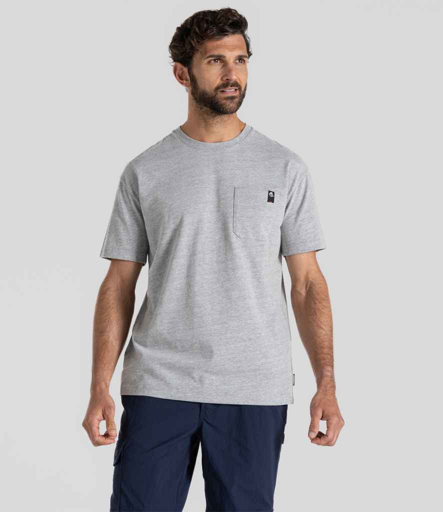 Craghoppers Workwear Wakefield Pocket T-Shirt | Soft Grey Marl