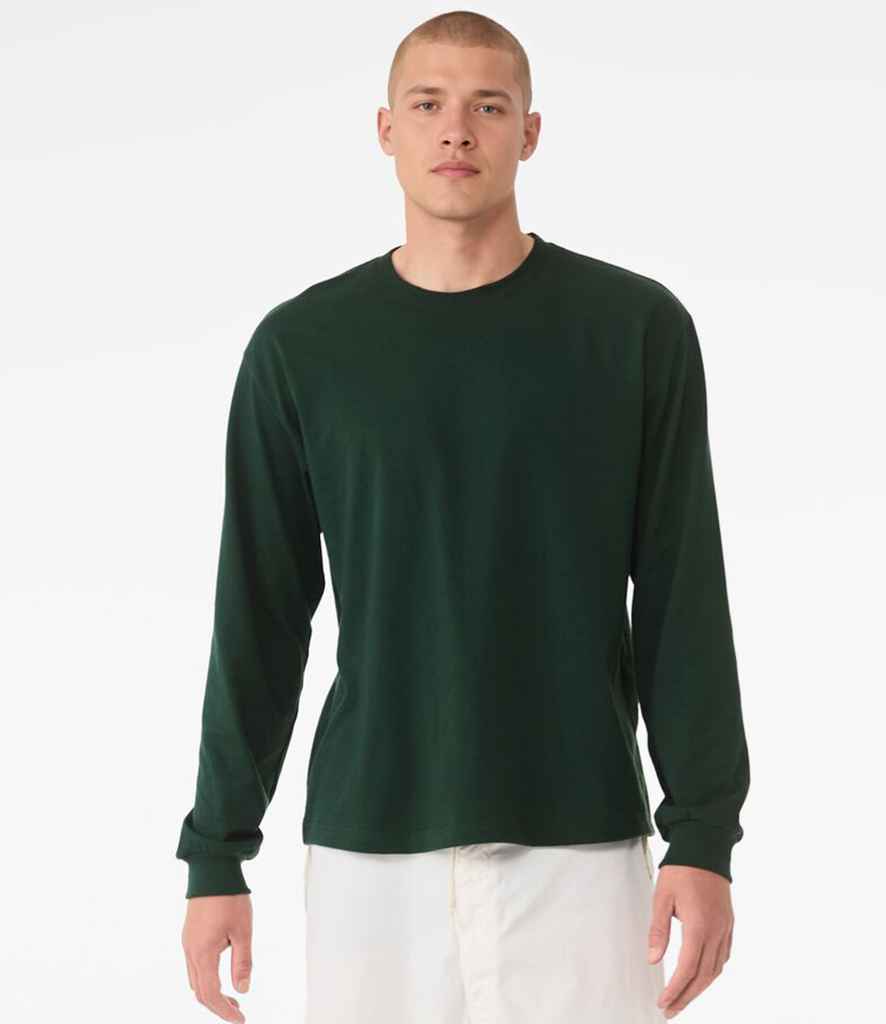 Canvas Unisex Heavyweight Long Sleeve Boxy T-Shirt | Forest Green