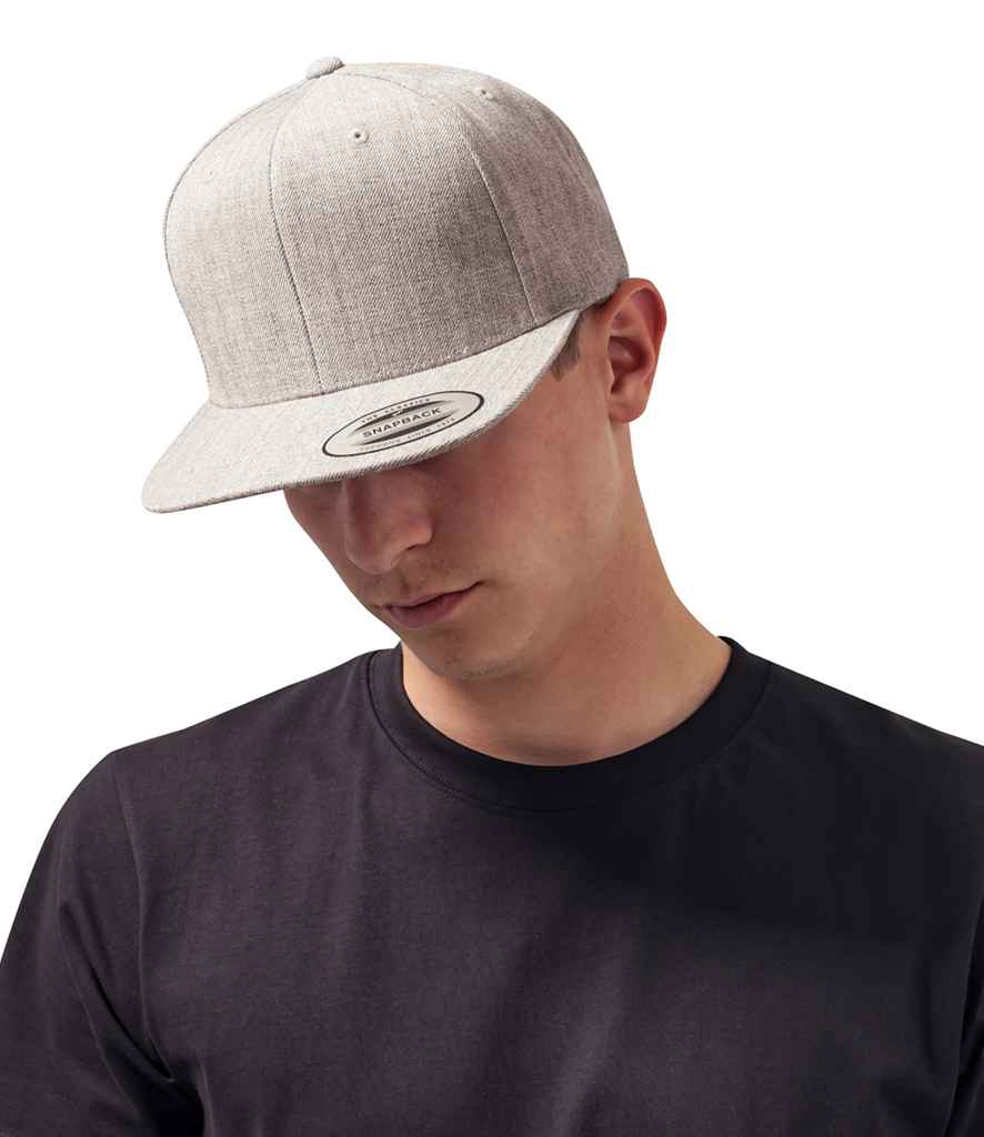 Flexfit Classic Snapback Cap | Heather Grey/Heather Grey