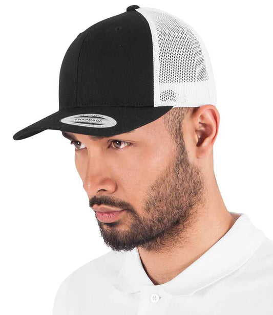 Flexfit Retro Trucker Two Tone Cap | Black/White