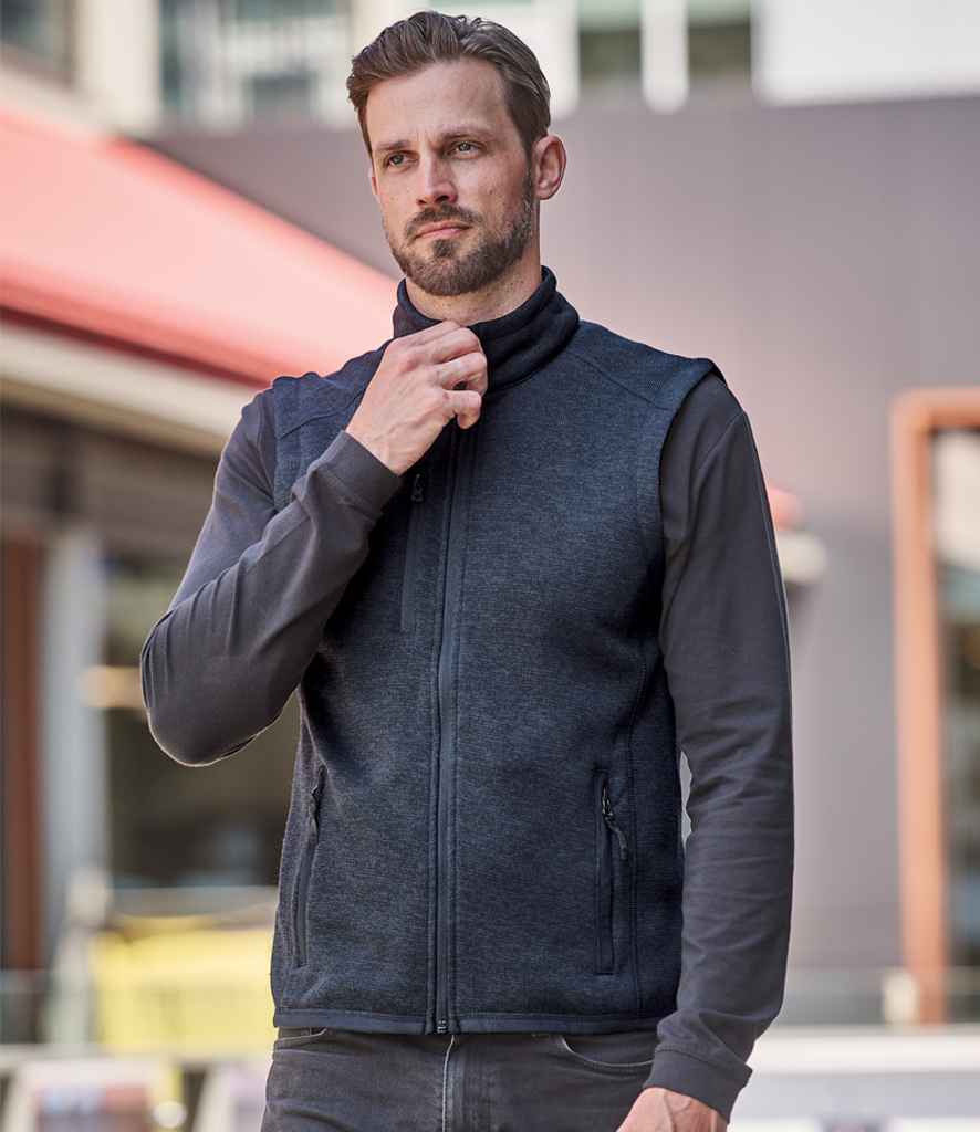 Stormtech Avalante Full Zip Knitted Fleece Gilet | Navy Heather