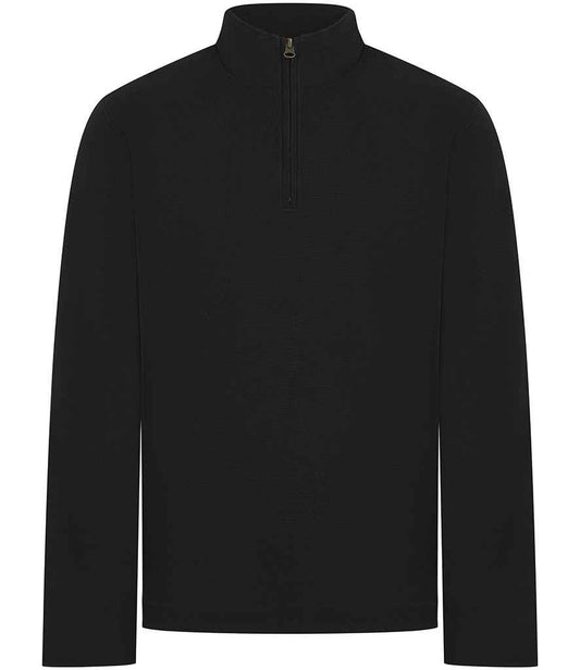 Front Row Premium Piqué 1/4 Zip Top | Black