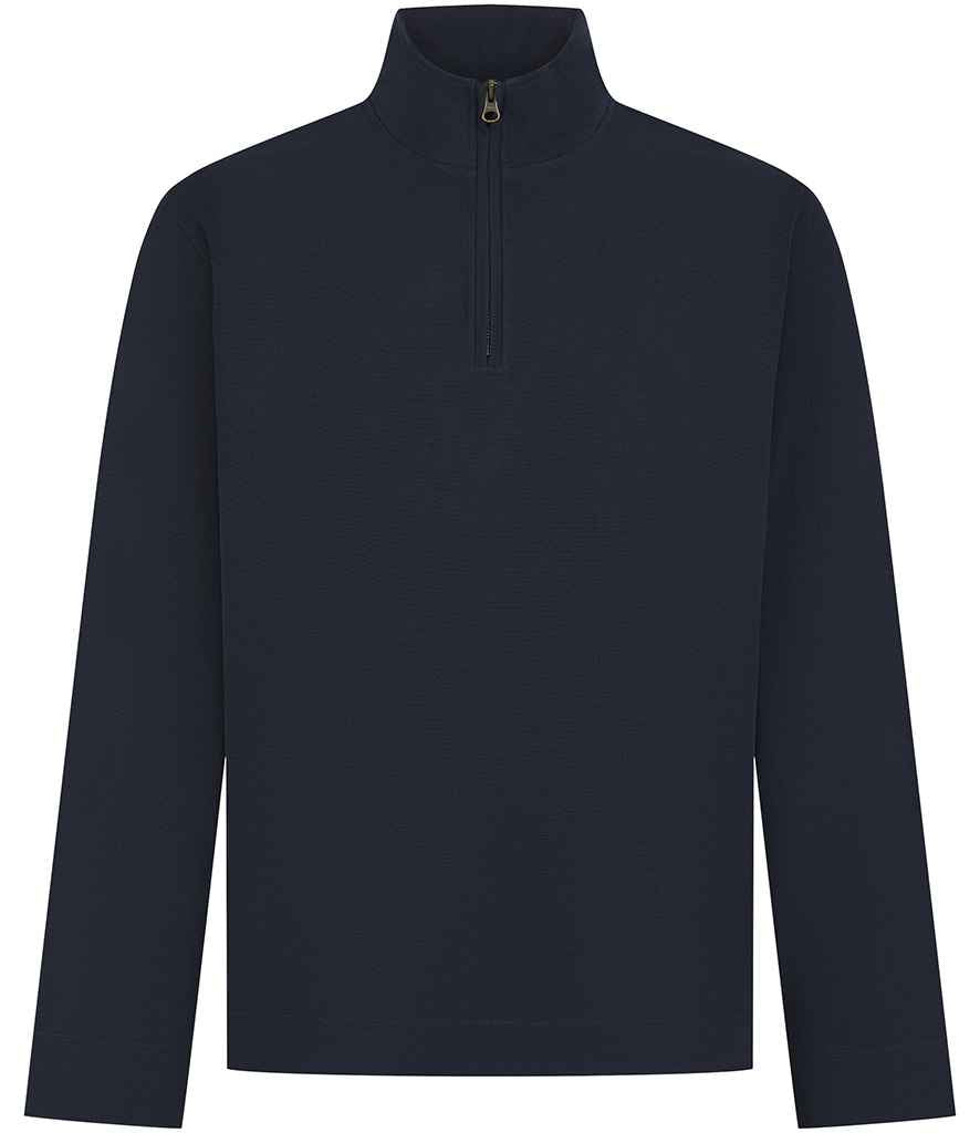 Front Row Premium Piqué 1/4 Zip Top | Navy