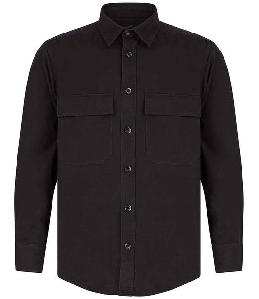 Front Row Drill Overshirt | Black