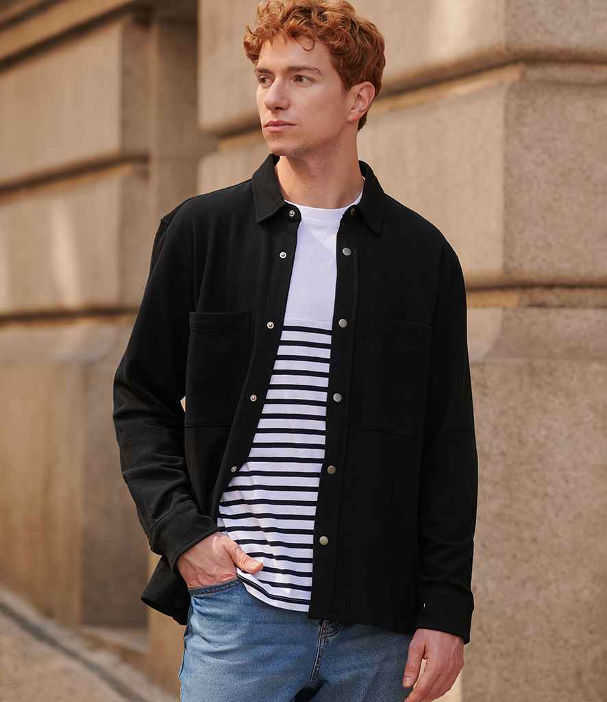 Front Row Premium Piqué Overshirt | Black