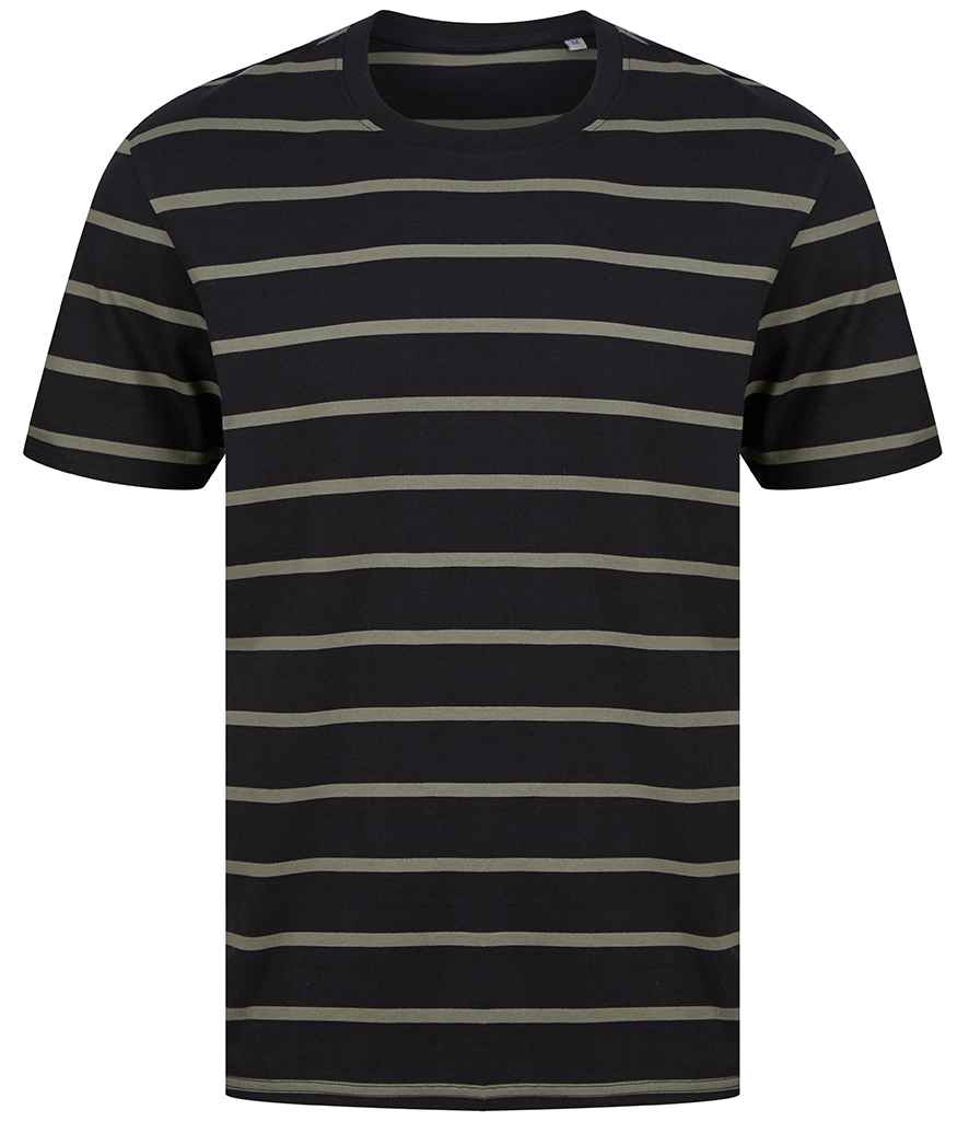 Front Row Striped T-Shirt | Black/Khaki