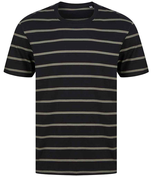 Front Row Striped T-Shirt | Black/Khaki
