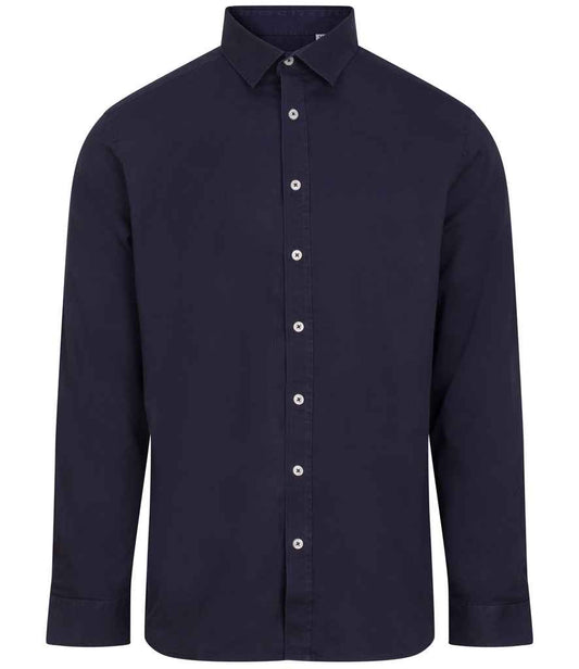 Front Row Casual Long Sleeve Shirt | Washed Navy