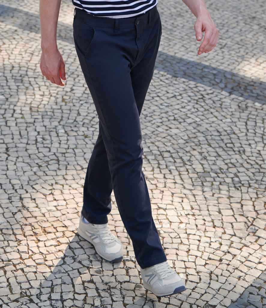 Front Row Stretch Chino Trousers | Navy