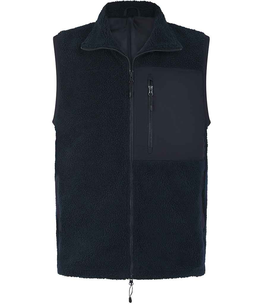 Front Row Recycled Sherpa Gilet | Navy
